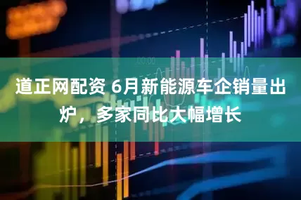道正网配资 6月新能源车企销量出炉，多家同比大幅增长