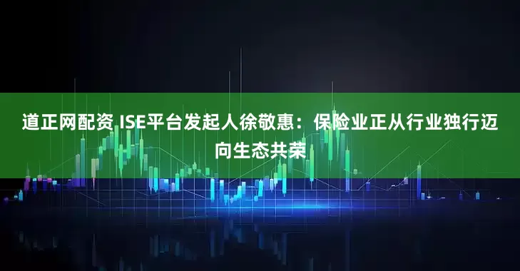 道正网配资 ISE平台发起人徐敬惠：保险业正从行业独行迈向生态共荣