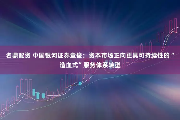 名鼎配资 中国银河证券章俊：资本市场正向更具可持续性的“造血式”服务体系转型